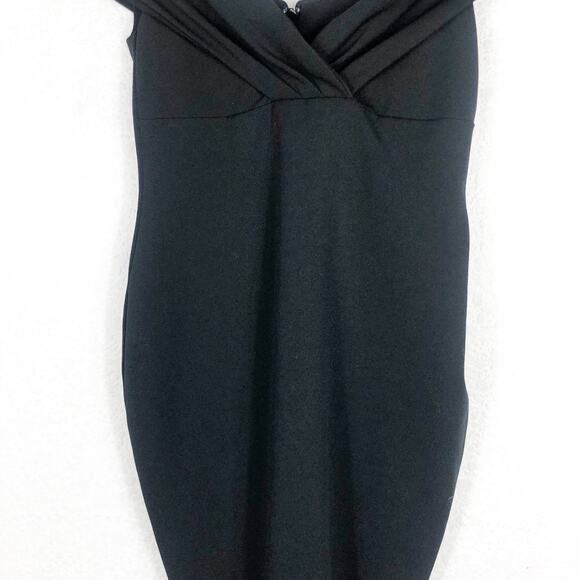 Nookie Athena Off Shoulder Black Midi Dress Size Small NON1722 Cocktail Chic - Picture 9 of 14